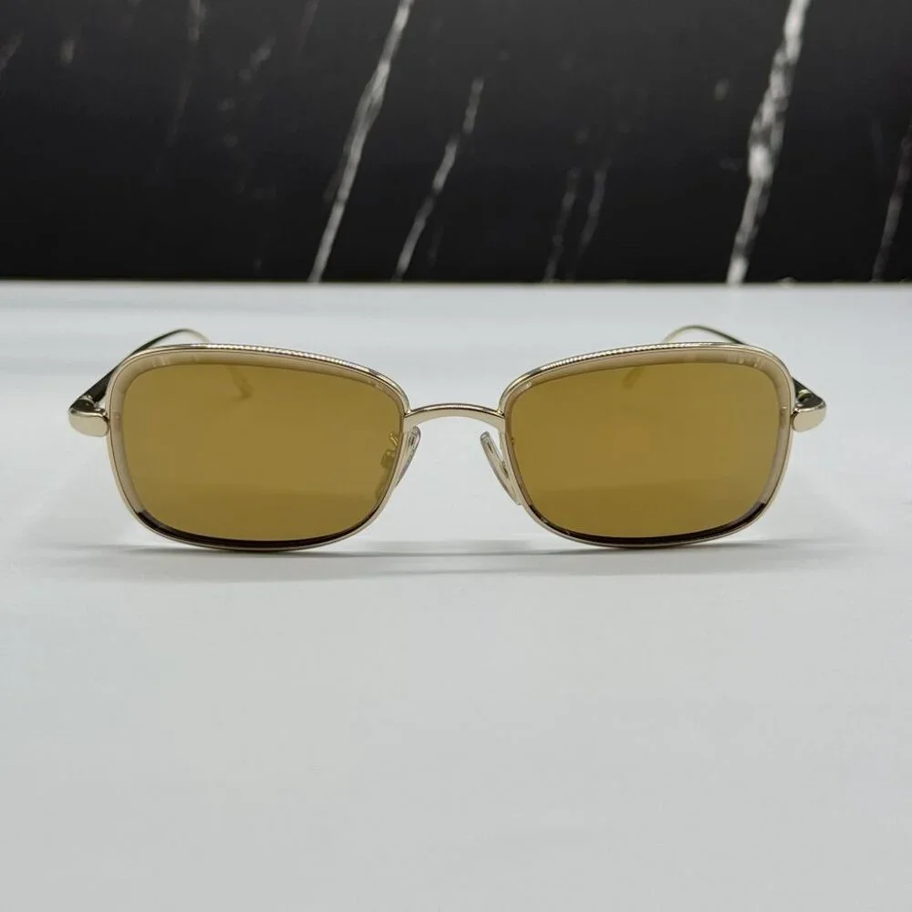 NEW LOEWE LW40159U 32G SUNGLASSES UNISEX GOLD OVAL EYEWEAR